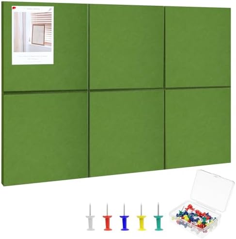 Large Cork Board 36" x 24", 6 Pack Felt Bulletin Board, Pin Boards by Thboxes