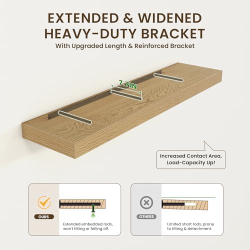 FLYJOE 72 Inch Floating Shelves - Image 6