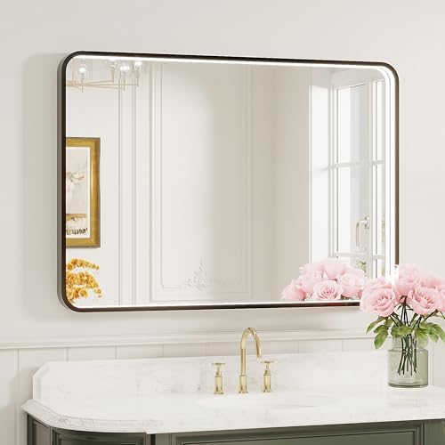 40x28 Inch LED Bathroom Mirror by Twalsu