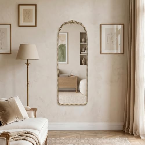 Vintage Mirror Full Length 19"x53" Antique Gold Full Body Mirror - Image 4