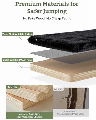 5-in-1 Cat Wall Shelves, Solid Wood Cat Wall Furniture Set - Image 6