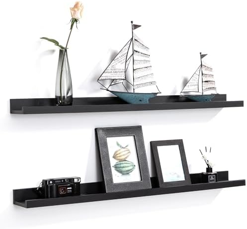 AZSKY Picture Ledge Shelf, Floating Shelves Set of 2, 48 Inches Picture Shelves by AZSKYMakeyourlifebetter