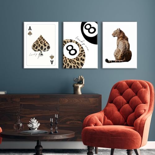Trendy Leopard Canvas Wall Art Set of 3 - Image 2