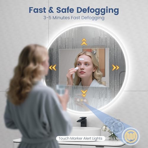 STARLEAD 36" Round LED Bathroom Mirror - Image 4