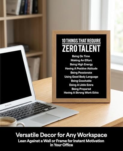 10 Things That Require Zero Talent Wall Art, Motivational Print - Image 6