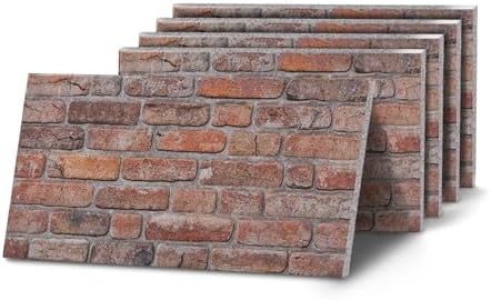 K&B Panels 3D Wall Panels, Rustic Brick Effect Styrofoam Wall Panelling Kit by Unknown