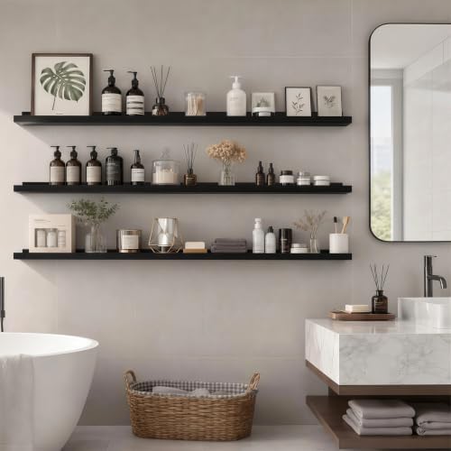 72inch Long Floating Shelves for Wall Decor, 3-Set Shelves - Image 2