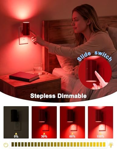 VOLISUN Red Night Light Plug into Wall, LED Night Lights - Image 2