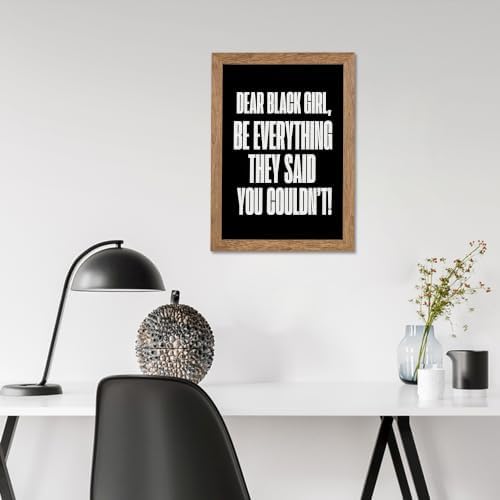 Golden Framed Be Everything They Said You Couldn't Motivational Canvas Wall Art - Image 5