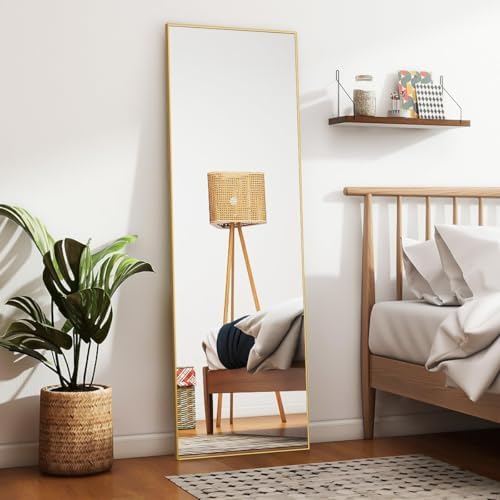 Koonmi 56"x21" Floor Mirror Full Length, Large Gold Mirror - Image 6
