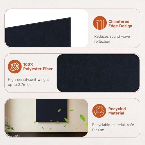 Acoustic Wall Panels, Peel and Stick, 47.2"x23.6", 2 Pack - Image 5