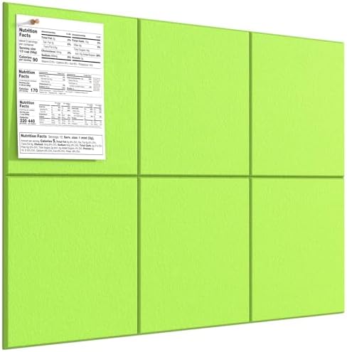 MaxGear Large Cork Board for Wall 36" x 24", Fruit Green Bulletin Board by MaxGear
