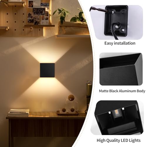 Modern LED Wall Sconce, 3000K Warm White Up & Down Wall Light - Image 4