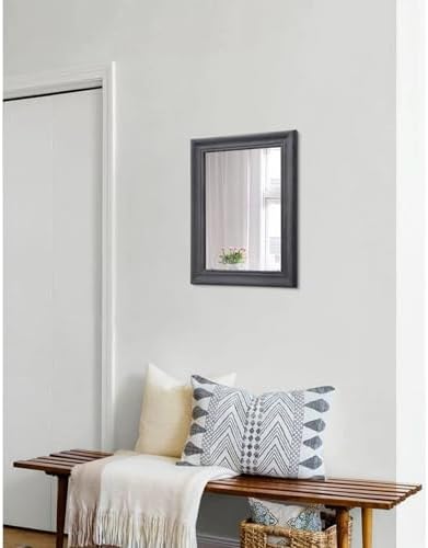 Retro Wall Mirror with Wood Frame Farmhouse Rectangle Hanging Mirrors Decorative - Image 4