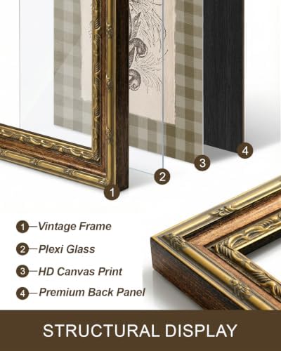 InSimSea Gold Framed Duck Wall Art, Sketch Animal Canvas Print, 13x16 In - Image 3