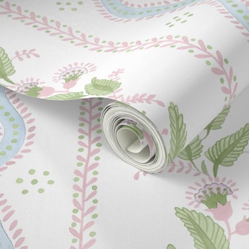 Spoonflower Grandmillennial Peel and Stick Wallpaper - Image 2