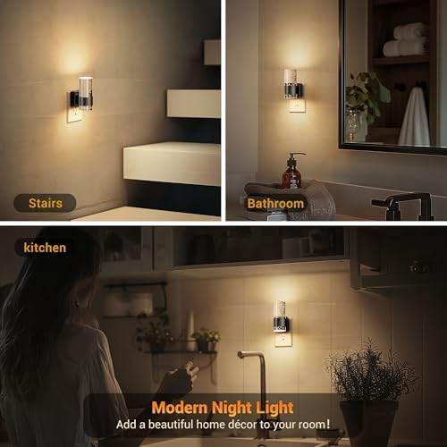 JandCase Night Light, Night Lights Plug into Wall, 3000K Bubble Nightlight - Image 6