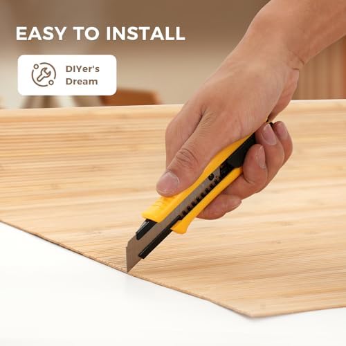 OUZUGIE 1 Pack 96x48 Inch Natural Bamboo Wall Panel - Image 6