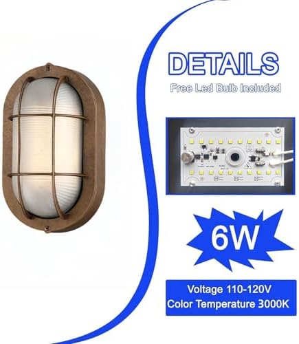 WISBEAM LED Bulkhead Light Bronze, Outdoor LED Wall Light - Image 4