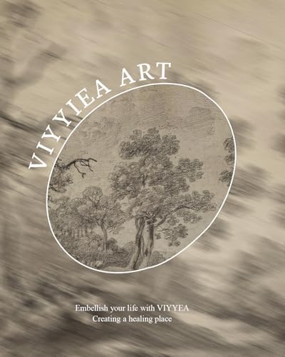 VIYYIEA Vintage Gold Framed Wall Art, Tree Forest Landscape Print - Image 7