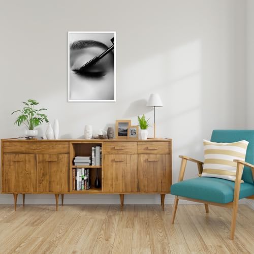 Black And White Magazine Cover Posters Female Eyelashes Canvas Wall Art - Image 4