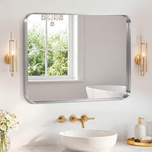 Sweetcrispy Bathroom Mirror 36x32 Inch, Vanity Mirror by Sweetcrispy