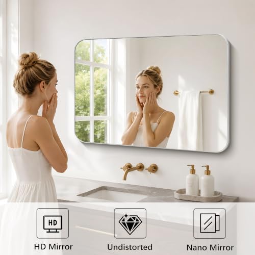 DESBING 40"x30" Bathroom Mirror - Image 5