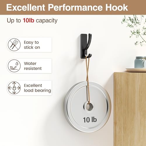 pickpiff Adhesive Wall Hooks for Coat/Towel, Hold 13LB - Image 6