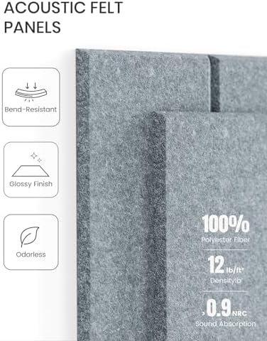 Fluxynara 36" x 24" Large Felt Bulletin Board，Slate Gray - Image 4