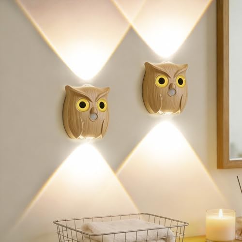 Sensor Motion Night Light: Cute Rechargeable Owl Lamp by OLISHALIGHT
