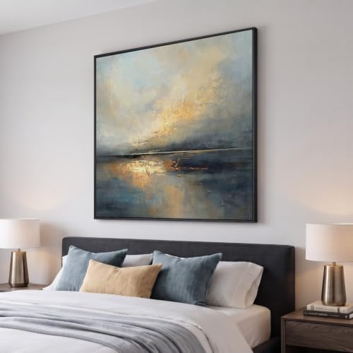 Extra Large Framed Abstract Landscape Wall Art - Image 4