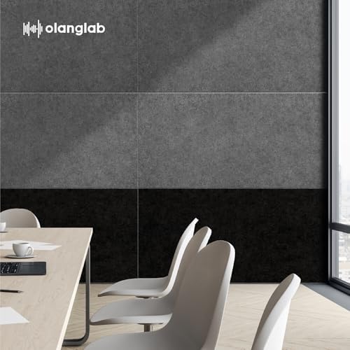 Olanglab Acoustic Wall Panels, 10 Pack, Plain Dark Gray - Image 7