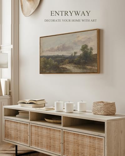 InSimSea Extra Large Framed Vintage Wall Art, Hill Sky Landscape - Image 4