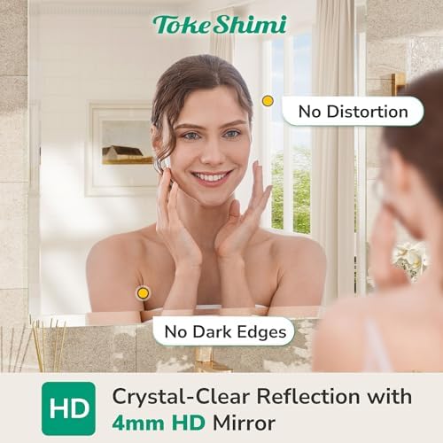 TokeShimi Bathroom Vanity Mirror Frameless - Image 4