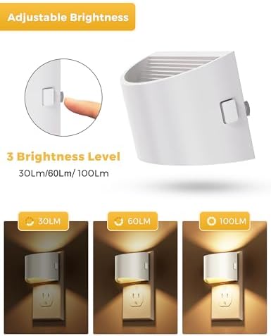 L LOHAS LED Night Lights Plug into Wall, Dimmable Night Light 4 Pack - Image 3