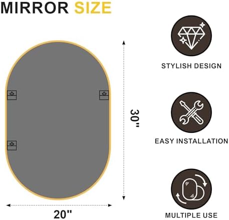Oval Bathroom Mirror for Wall - Image 2