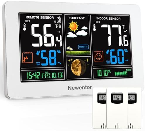 Newentor Weather Station Wireless Indoor Outdoor Thermometer by Newentor
