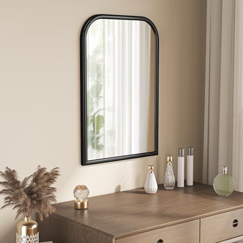 Arch Wall Mirror for Wall Mounted, Tempered Glass, Wood Grain Finish Frame Wall - Image 6