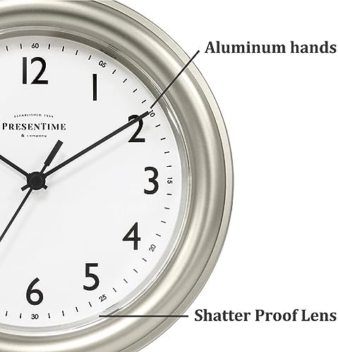 Presentime 8.5" Modern Farmhouse Essential Wall Clock - Image 3