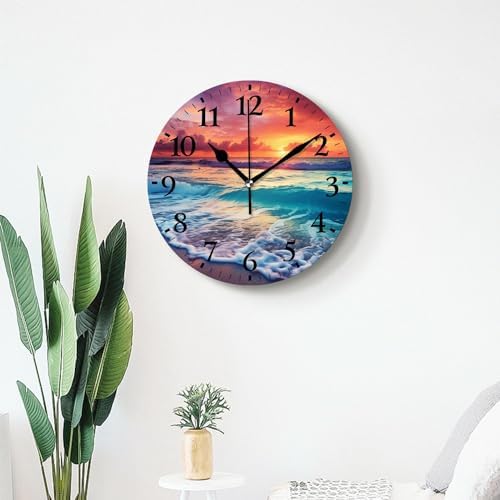 Non-Ticking Silent Wall Clocks Battery Operated Personalized Decor Clock - Image 7
