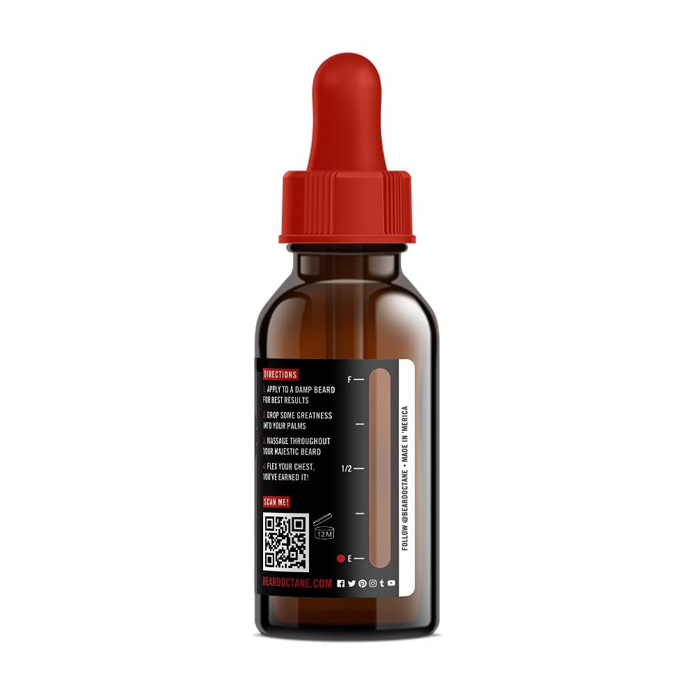 Beard Octane: Envy - Natural Beard Oil w/Argan Oil - 1 Oz - Promotes Healthy Softer Beards - Made in USA - Premium Handcrafted Beard Care
