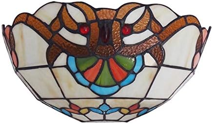 LITFAD Tiffany-Style Wall Light Fixtures Victorian Design Handmade Stained - Image 2