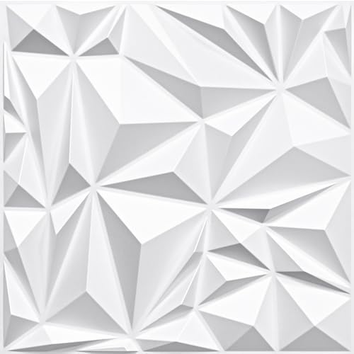 STICKGOO 3D Wall Panels Diamond, 19.7" x 19.7" by STICKGOO