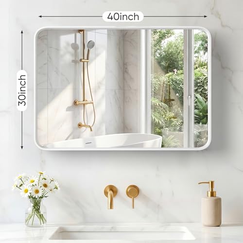 Sweetcrispy Bathroom Mirror 40x30 Inch, Vanity Mirror - Image 2