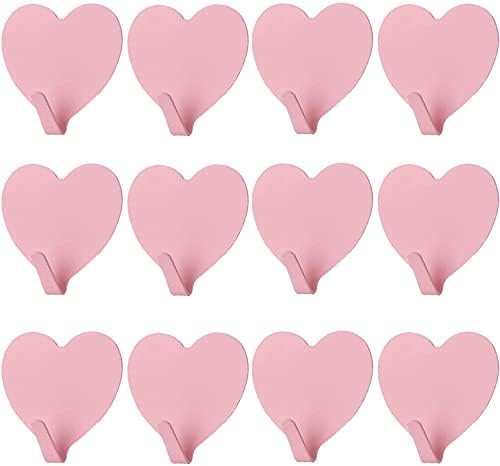 JtmyAota 12 Pack Heart Wall Hooks, Kawaii Room Decor Hooks by JtmyAota