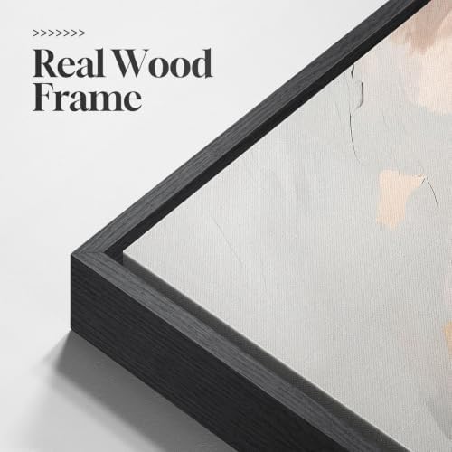 Framed Neutral Gold Abstract Wall Art - Image 6