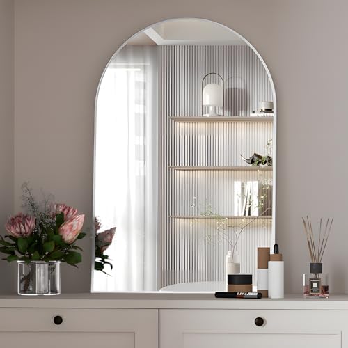 Arched Wall Mirror for Bathroom, Sliver Vanity Mirror Decor for Mantle by NEUWEABY