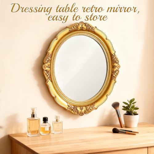 4 PCS Vintage Gold Mirror Set Vintage Mirrors - Image 4