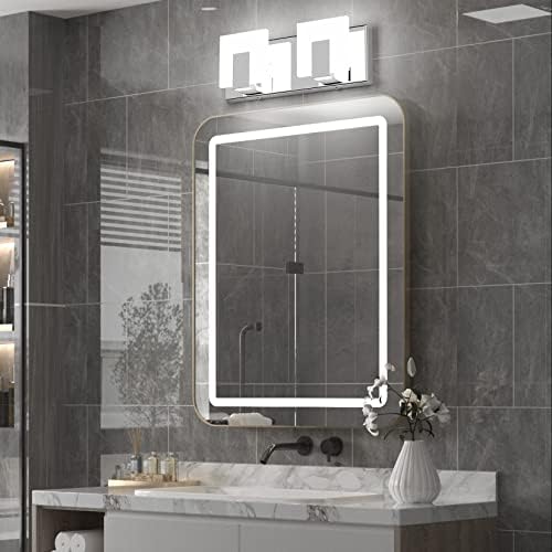 Aipsun 2 Lights Modern LED Bathroom Vanity Light Acrylic Stainless Steel Chrome - Image 6