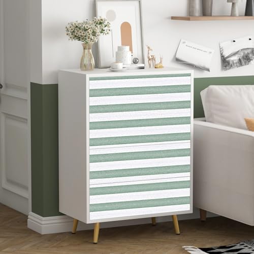 Green Stripe Peel and Stick Wallpaper 15.7" x 118" - Image 3